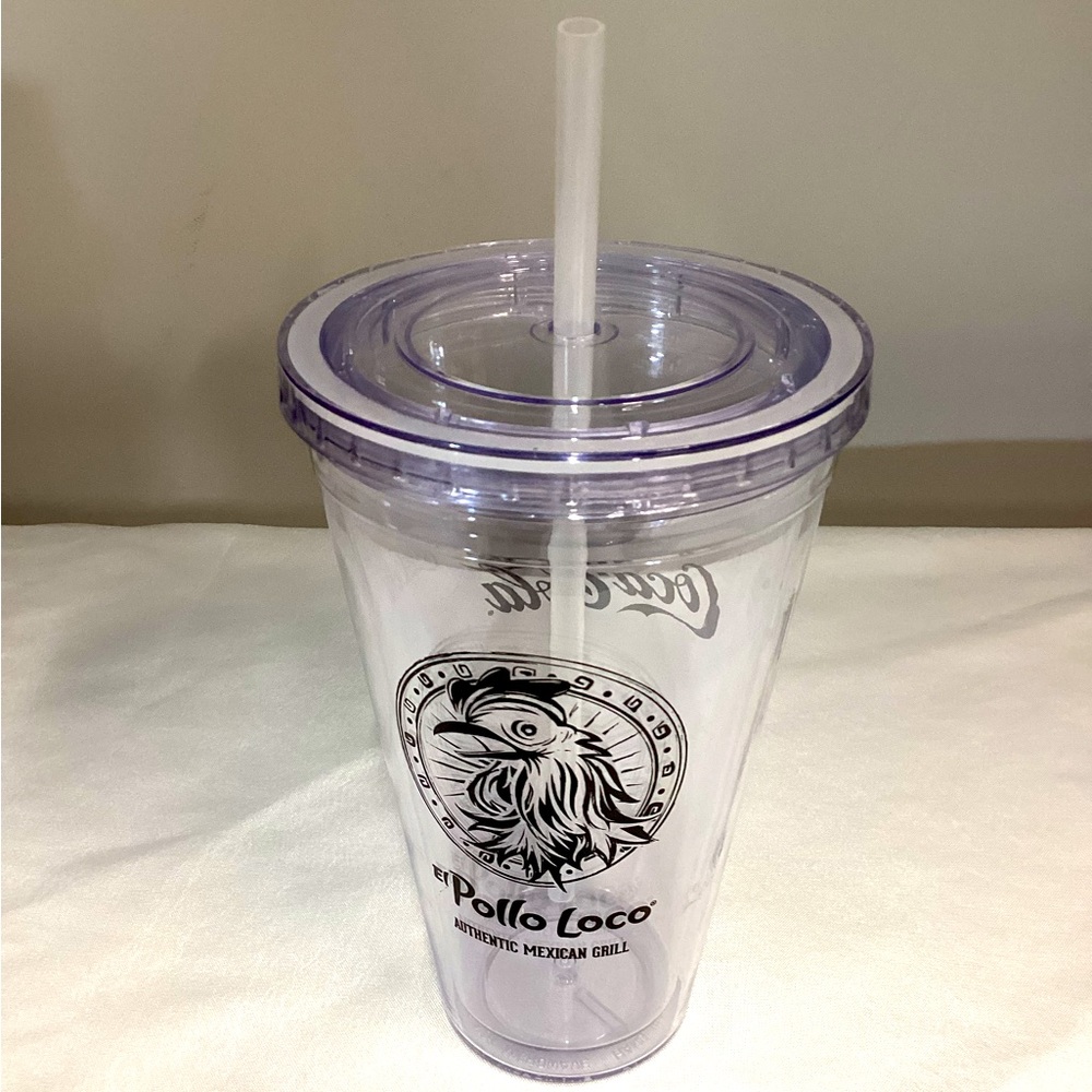 El Pollo Loco Clear Tumbler with Straw
